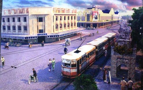 Hình ảnh tàu điện xưa giữa phố phường Hà Nội nay