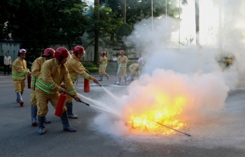 Viện Dầu khí Việt Nam tập huấn kỹ năng phòng cháy chữa cháy năm 2018