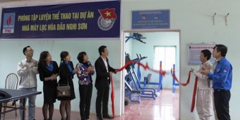 Khánh thành Phòng tập luyện thể thao tại Dự án LHD Nghi Sơn