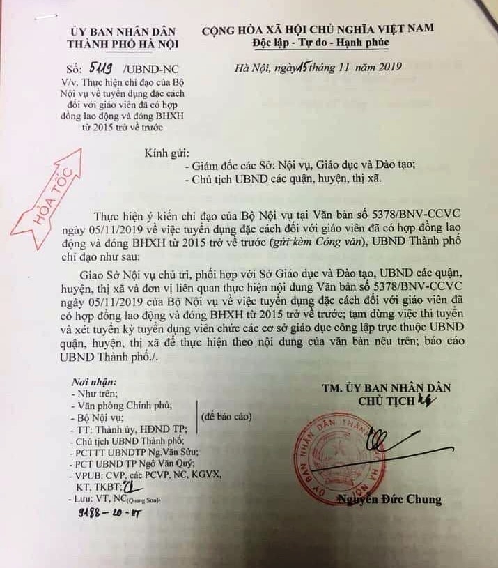 Hà Nội tạm dừng thi, xét tuyển viên chức giáo dục