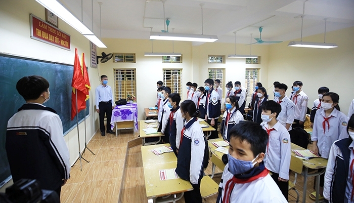 Hà Nội: Gần 4.000 học sinh khối 9 huyện Ba Vì trở lại trường học