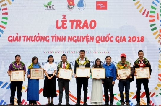 ton vinh 18 tap the ca nhan dat giai thuong tinh nguyen quoc gia nam 2018