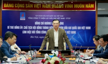 Chủ tịch HĐTV Petrovietnam Hoàng Quốc Vượng làm việc với PV Power