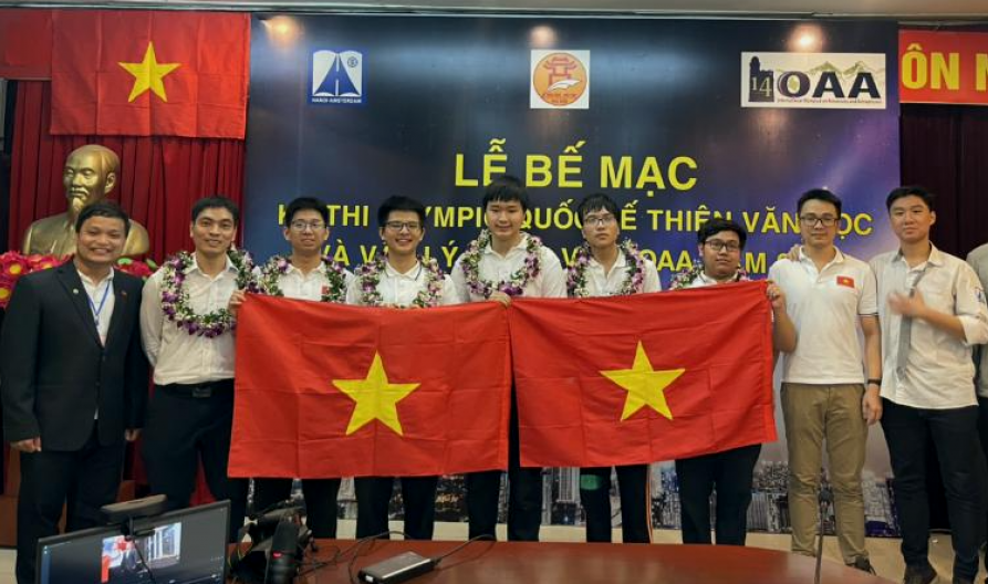 Việt Nam giành 5 Huy chương Olympic Thiên văn và Vật lí thiên văn quốc tế