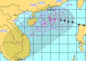 Vùng biển Quảng Trị - Khánh Hòa có thể hứng tâm bão Krosa