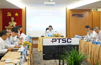 Tổng Giám đốc Petrovietnam Lê Mạnh Hùng làm việc với PTSC: Mở rộng thị phần dịch vụ kỹ thuật cao ngành công nghiệp năng lượng