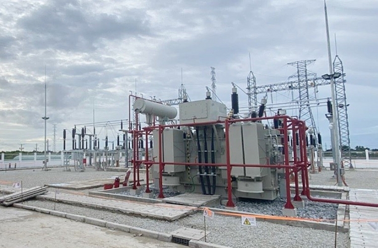 Trạm biến áp 22/110 kV Nhà máy điện gió số 3 Sóc Trăng.