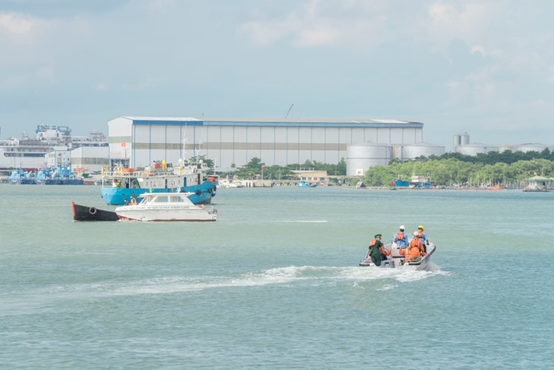 Xí nghiệp Dịch vụ Vietsovpetro tổ chức diễn tập An ninh cảng biển 2021