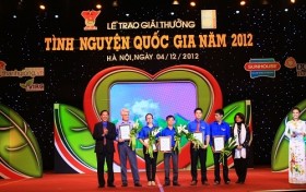 Trao giải thưởng Tình nguyện Quốc gia 2012