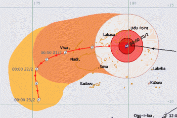 Cơn bão mạnh nhất trong lịch sử đổ bộ vào Fiji