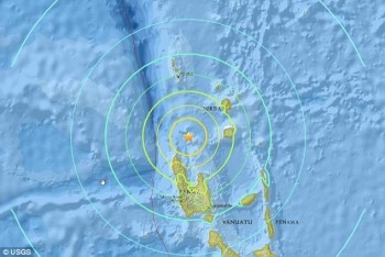 Động đất 6,9 độ Richter ở Nam Thái Bình Dương