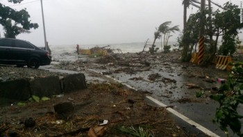 Hình ảnh tàn phá của siêu bão Meranti ở Đài Loan