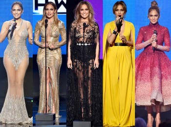 Jennifer Lopez 'khoe váy' tại lễ trao giải âm nhạc Mỹ