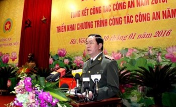 Bộ trưởng Trần Đại Quang giao nhiệm vụ năm 2016 cho Công an Hà Nội