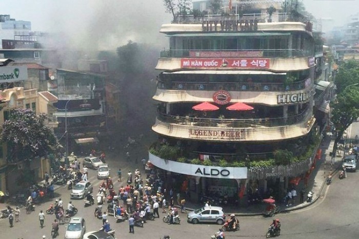 Hà Nội: Cháy gần tòa nhà 'Hàm cá mập'