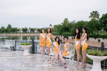 Thí sinh Hoa hậu bản sắc Việt toàn cầu khoe sắc tại FLC Vĩnh Phúc Resort