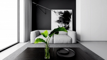 Thiết kế nội thất với tone đen và trắng
