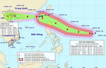 Bão số 5 sẽ vào vùng biển các tỉnh từ Quảng Ninh-Nam Định