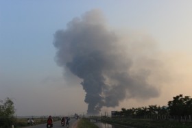 Bắc Ninh: Cháy lớn tại Nhà máy giấy vệ sinh Diana