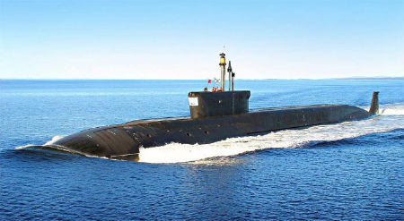 Chiếc tàu ngầm hạt nhân mang tên lửa đường đạn thế hệ mới lớp Borey thuộc dự án 955 mang tên Yury Dolgoruky.