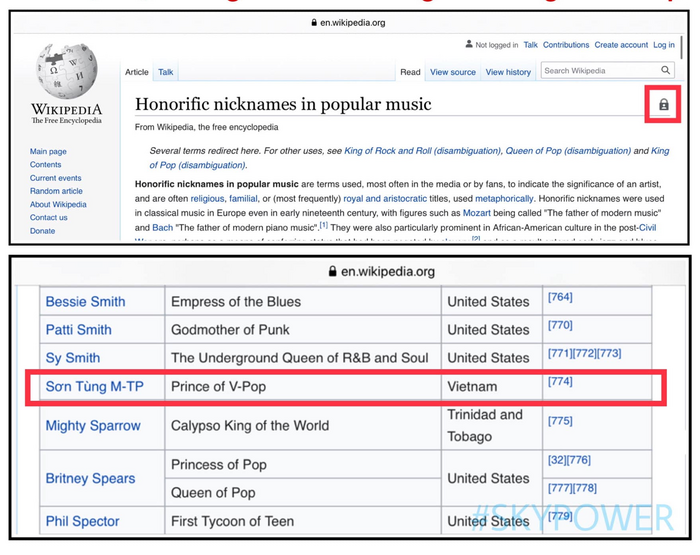 Sơn Tùng M-TP lọt vào danh sách nghệ sĩ có danh xưng cao quý do Wiki quốc tế tổng hợp