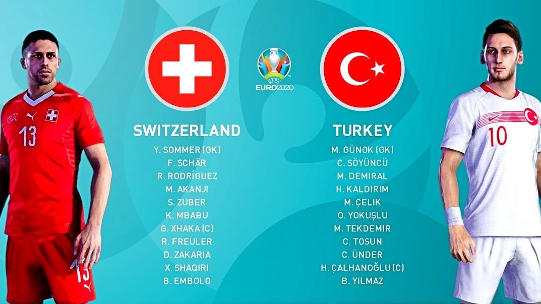 Euro 2020: Xem trực tiếp Thụy Sỹ vs Thổ Nhĩ Kỳ ở đâu?