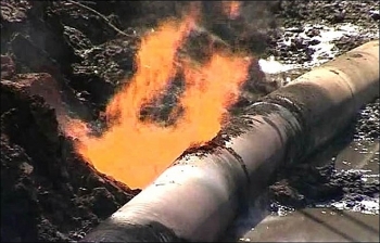 Một đoạn đường ống khí đốt ở miền trung Ukraine đã bị nổ