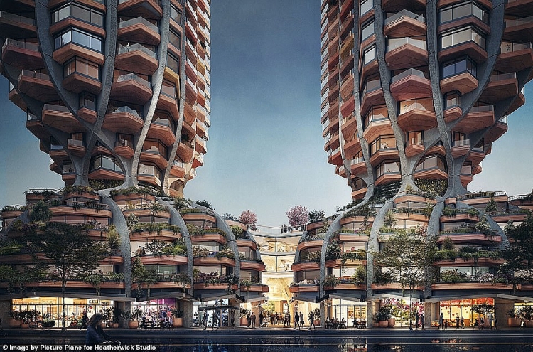 Những tòa nhà có hình dạng cây cao đầy ấn tượng ở Vancouver trong tương lai