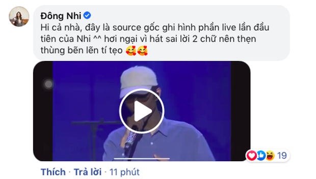 Đông Nhi lên tiếng giải oan do bị nghi ngờ hát nhép khi song ca với Đen Vâu