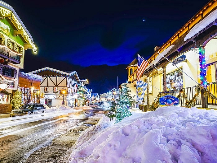 Các thị trấn ở Mỹ rực rỡ mùa Giáng sinh