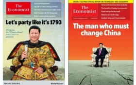 Chủ tịch Trung Quốc Tập Cận Bình “được” khoác áo Càn Long trên bìa The Economist