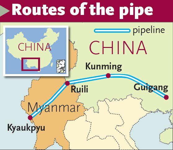 Đường ống dẫn khí Myanmar – Trung Quốc chính thức vận hành đầy đủ
