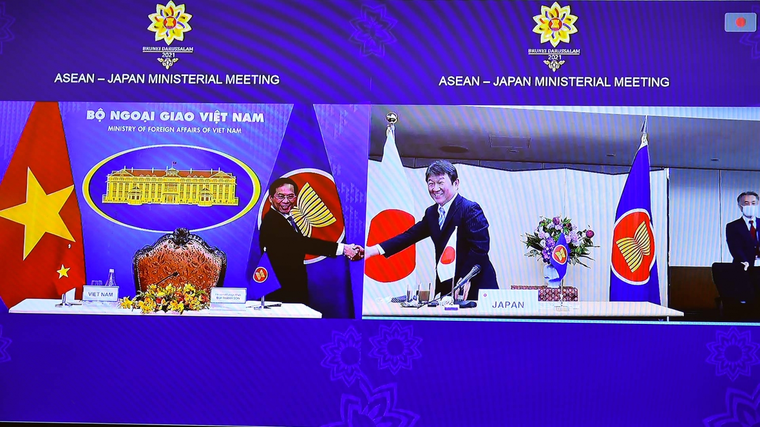 Hội nghị Bộ trưởng Ngoại giao ASEAN-Nhật Bản hợp tác chống đại dịch, an ninh khu vực và Biển Đông