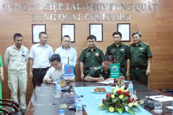 DQS ký kết quy chế phối hợp với Đồn Biên phòng cửa khẩu cảng Dung Quất