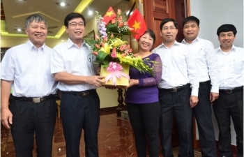 Công đoàn PC Tuyên Quang chúc mừng gia đình Đội trưởng U23 Việt Nam 