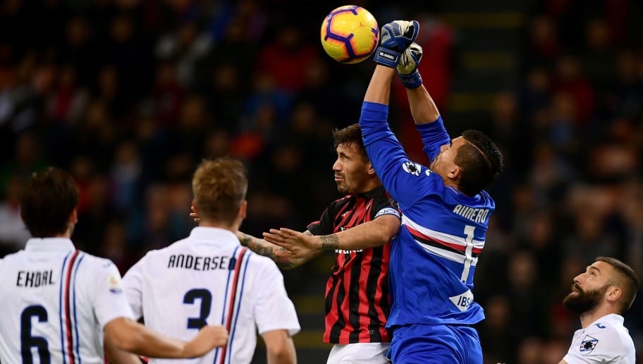 Xem trực tiếp bóng đá Sampdoria vs AC Milan (Cup Italia), 0h ngày 13/1