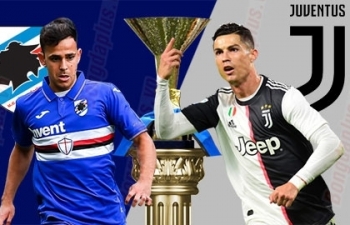 Kênh xem trực tiếp Sampdoria vs Juventus, vòng 20 Serie A 2020-2021