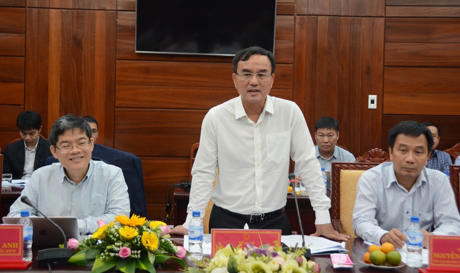 Chủ tịch HĐTV EVN làm việc với lãnh đạo tỉnh Quảng Ngãi