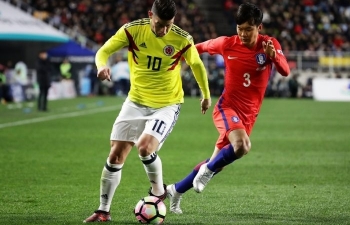 Xem trực tiếp bóng đá Hàn Quốc vs Colombia (Giao hữu), 18h ngày 26/3