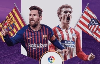 1h45 ngày 7/4, xem trực tiếp bóng đá Barca vs Atletico Madrid (La Liga)