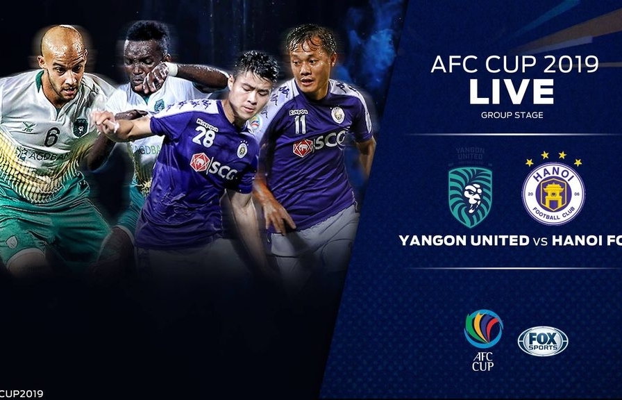 Xem trực tiếp bóng đá Yangon United vs Hà Nội FC ở đâu?