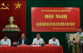 Đoàn Đại biểu Quốc hội khóa XIV thành phố Hà Nội tiếp xúc cử tri trước kỳ họp thứ bảy