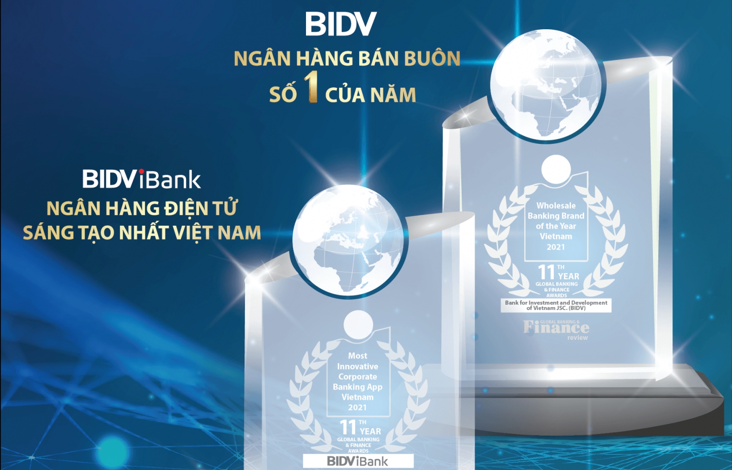 BIDV nhận 02 giải thưởng quốc tế trong hoạt động Ngân hàng bán buôn