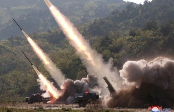 Triều Tiên tuyên bố vừa tập trận tấn công tầm xa
