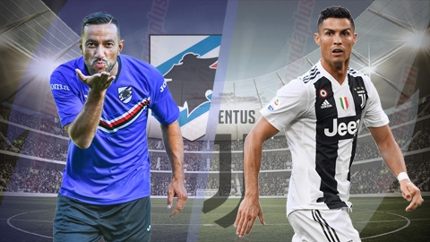 Xem trực tiếp bóng đá Sampdoria vs Juventus ở đâu?