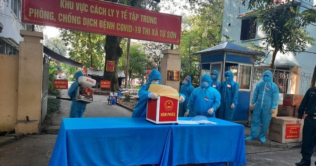 Bắc Ninh tổ chức bầu cử sớm trong khu cách ly