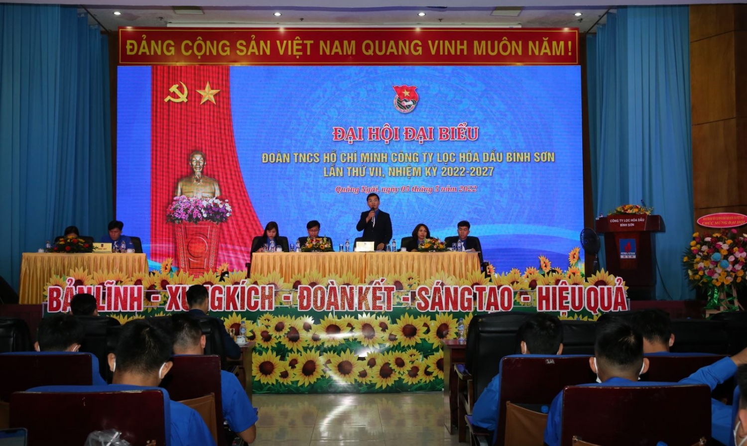 Đoàn TNCS Hồ Chí Minh Công ty BSR tổ chức Đại hội đại biểu lần thứ VII nhiệm kỳ 2022 – 2027