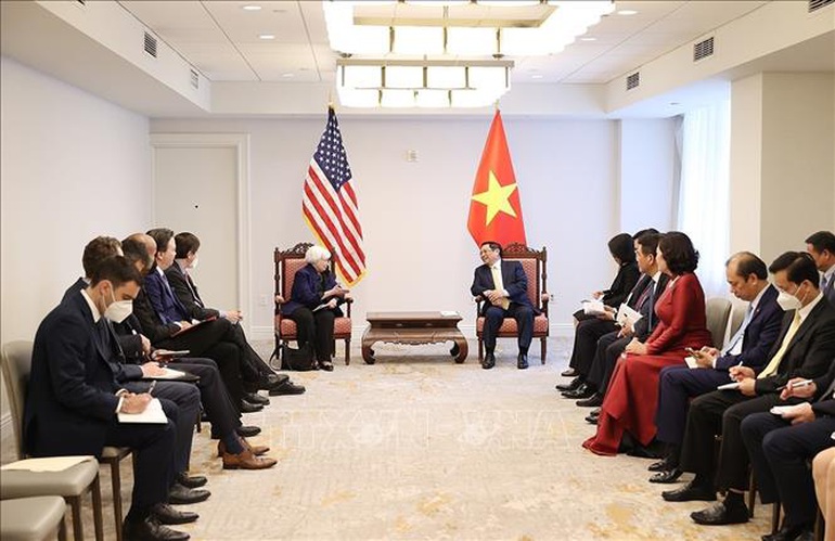 Thủ tướng Phạm Minh Chính tiếp Bộ trưởng Tài chính Hoa Kỳ - 2