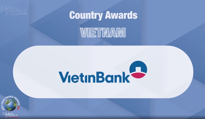 Global Finance vinh danh VietinBank là Ngân hàng Tài trợ Thương mại tốt nhất Việt Nam 4 năm liên tiếp