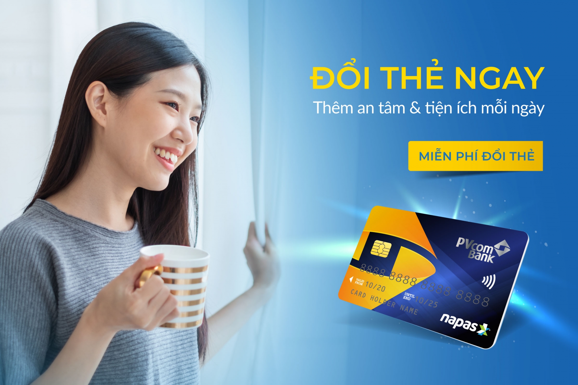 PVcomBank miễn phí đổi thẻ Chip nội địa trên toàn hệ thống